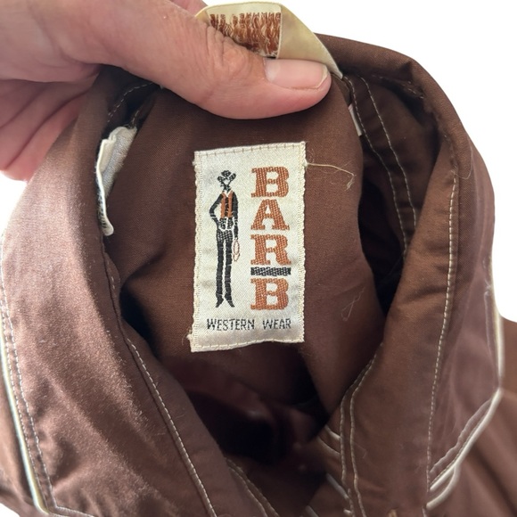 BARB Vintage Western Wear Shirt with Classic Pearl Buttons Size Medium - Picture 5 of 11